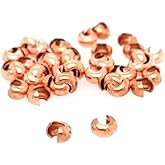 50pcs Copper Open Crimp Bead Covers, 3MM, by CRAFT WIRE