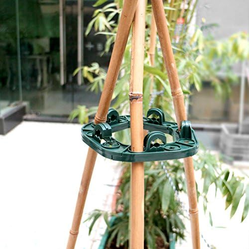 KINGLAKE 2Pcs Sweet Pea Bean Supports Bamboo Cane Wigwam Holder Grip
