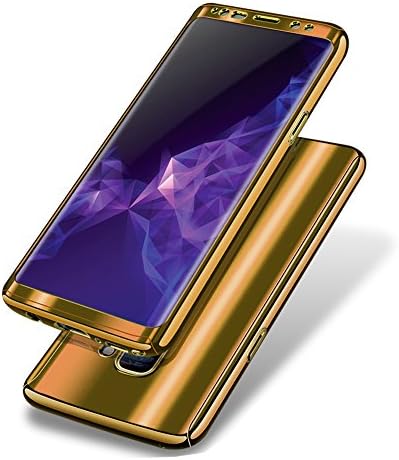 Galaxy S9 Plus Case,ATOOZ Ultra Slim 360 Degree All-around Full Body Coverage Electroplating Mirror Lightweight Shockproof Hard Case Cover for Samsung Galaxy S9 Plus 6.2 Inch (Gold)