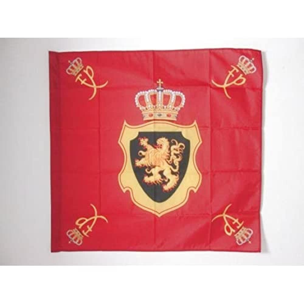 AZ FLAG - Royal Standard of Belgium Flag - 3x3 Ft - 100% Polyester Belgian Kingdom Banner with Sleeve - Fade Resistant - Vivid Colors - 3' x 3' Feet - 90x90 Cm