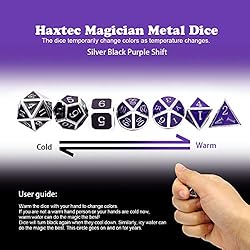 Haxtec Color Changing ByTemperature Metal DND Dice