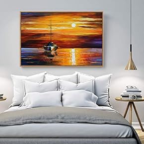 Floating Framed Canvas Wall Art for Living Room, Bedroom Scenery Canvas Prints for Home Decoration Ready to Hang - 16x24 inches