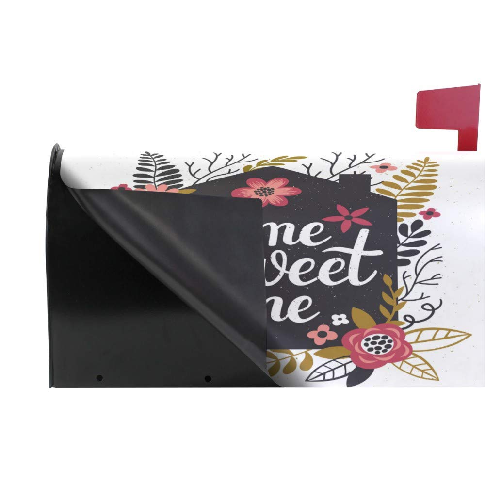 ALAZA Welcome Mailbox Covers Magnetic Oversize Sweet Home Post Box Cover Mailwrap 25.4 x 20.78 Inch for Garden Yard Decor