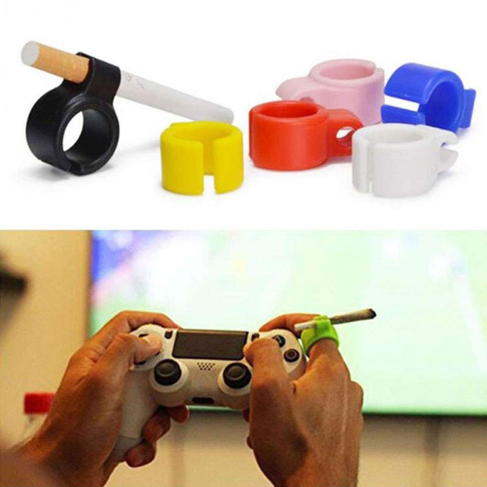 controller cigarette holder 3 Pack Holder Ring Holder Smokeless Finger Protect Your Finger for Controller, Driving, Phone Industrial & Scientific Smoke Stand Cigarette Holder for