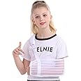 Ledhlth Adjustable Kids Arm Sling for Toddlers & Children - Breathable Mesh Shoulder Immobilizer for Wrist/Elbow/Shoulder Injury Support with 2 Pads, Left/Right Arm (White, Large)