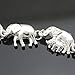 Silver Plated Q&Q Fashion African Elephant & Baby Link Hindu Ganesh Charms Link Chain Bangle Bracelet