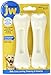 JW Pet Company 46132 EverTuff 2-Pack Bone Chicken and Peanut Butter Flavored Chew Toy Pets, Large, White