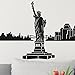 Wandkings Skyline wall sticker wall decal - 48.8 x 7.9 inch in black - Your city selectable - NEW YORK
