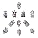 PH PandaHall 50pcs Mixed Style Antique Silver Tibetan Alloy Owl Pendants Animal Charms Pendants Beads Charms for Halloween DIY Bracelet Necklace Jewelry Making