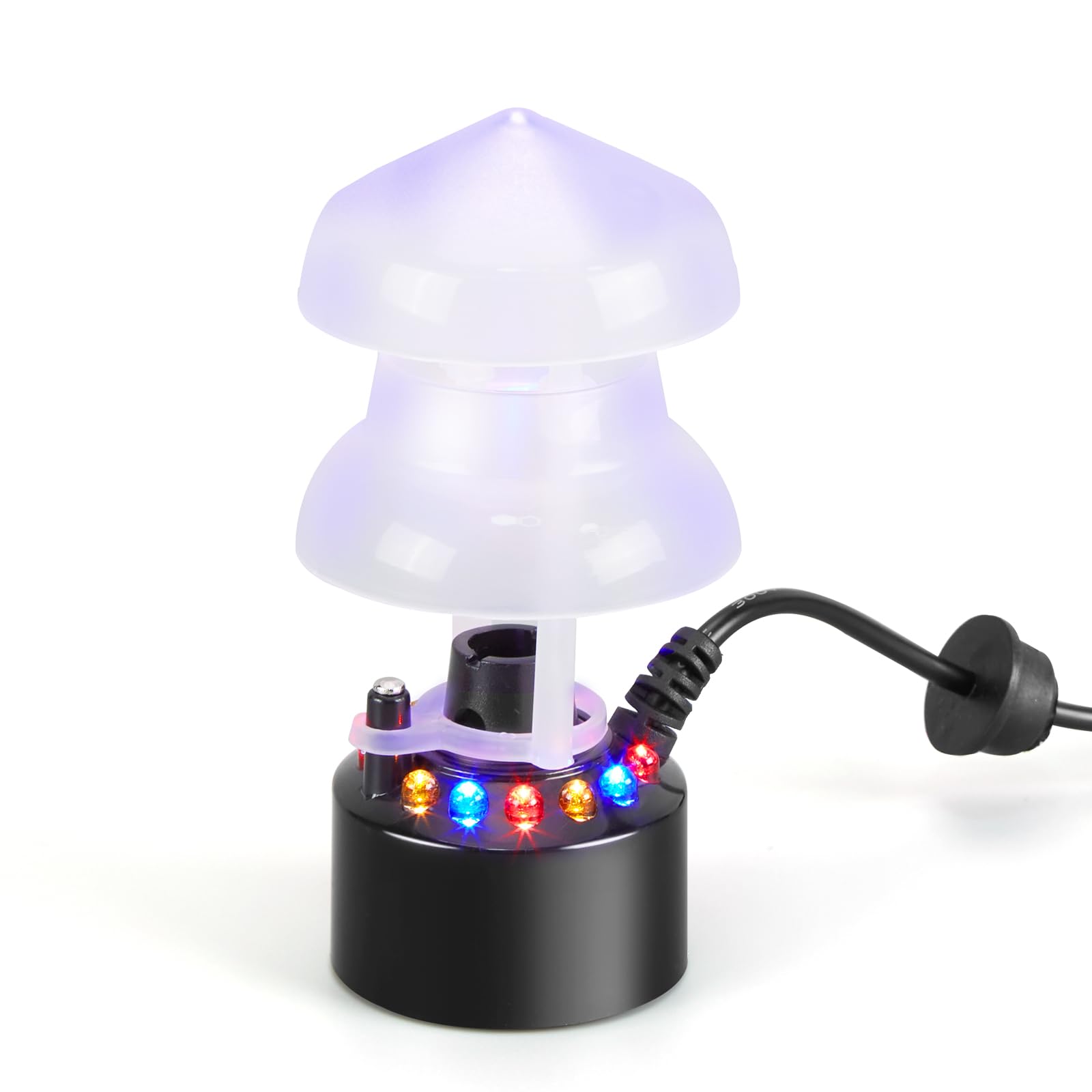 Photo 1 of FITNATE Mist Maker, 12 LED Mister Fogger Water Fountain Pond Fog Machine Atomizer Air Humidifier, ultrasonic Mist fogger with Splash Guard, Perfect for Halloween and Other Holidays
