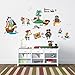 Decowall DW-1310 Pirates & Treasure Island Peel and Stick Nursery Kids Wall Decals Stickers
