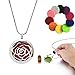 Mother's Day Gift Blossom Rose Aromatherapy Locket Necklace 316L Material Made Include 10 Felt Pads For Essential Oil Diffusing