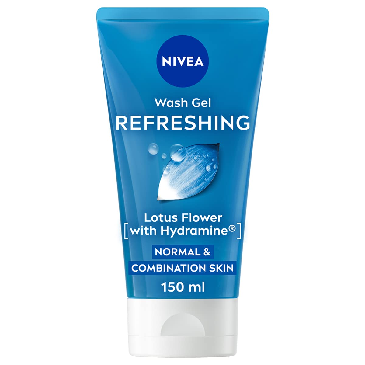 NIVEA Refreshing Face Wash Gel (6 x 150ml), Face Wash Gel with Lotus Flower and Hydramine, Deeply Cleanses and Removes Impurities, Refreshing Skincare Formula, Pack of 6