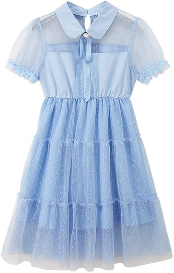 Amazon 実りの秋 ガールズワンピース 夏 半袖 プリンセス風 女の子 ドレス 子供服 女児 キッズ ジュニア お嬢様 可愛い 良い肌触り 通園 通学 発表会 フォーマル ワンピース チュニック 通販