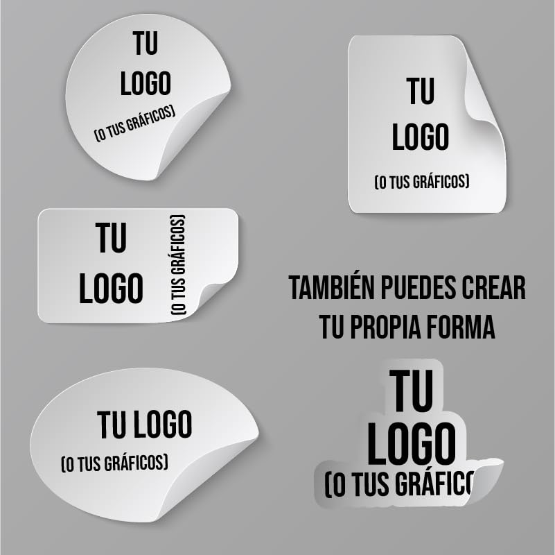 100 Multi-purpose Customizable Stickers – Insert Your Logo or Graphics, Selectable Size from 2 cm to 20 cm, Ideal for Decoration, Labels and Creative Projects (Circular)
