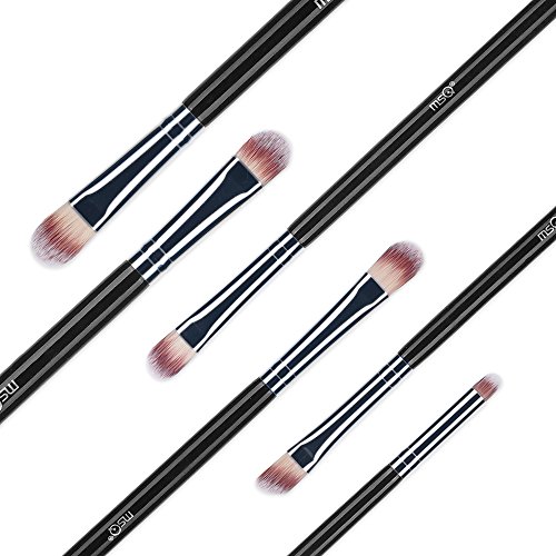 MSQ Eye Brushes 6pcs Eyeshadow Set Eyebrow Brush Makeup Brushes Eyeliner Brush for Eyeshadow, Eyebrow, Eyeliner, Blending, Concealer-Black (6PCS Eye Brush) - Thumbnail 2