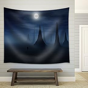 3D Fantasy Landscape - Fabric Wall Tapestry Home Decor - 51x60 inches
