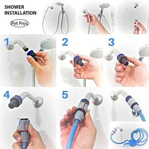 image for Pet Pros GroomerPaw Pet Bathing Tool - Pet Shower Attachment with 7.5 