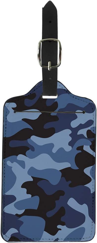 blue camouflage suitcase