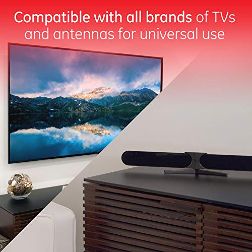 GE Indoor HD Digital TV Antenna Amplifier, Low Noise Antenna Signal Booster, Clears Up Pixelated