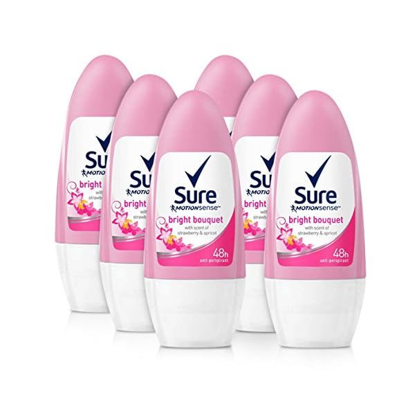 Sure-Women-Bright-Bouquet-Strong-Antiperspirant-Roll-On-Deodorant-For-Women-Clean-And-Long-Lasting-Protection-And-Freshness-Anti-Sweat-And-Body-Odour-Pack-of-6-50ml Sure Women Bright Bouquet, Strong Antiperspirant Roll On Deodorant For Women, Clean And Long Lasting Protection And…
