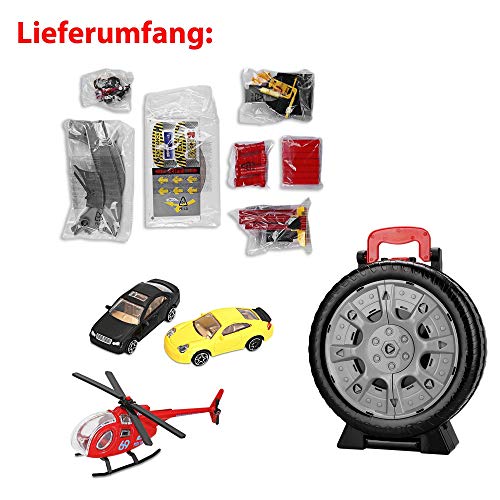 HSP Himoto DIY Parkhaus Garage Spielzeug-Set im wunderschönen Koffer Design, leicht zu transportieren für Ihre Kinder… – Bild 8