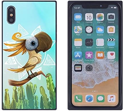 Parrot iPhone Xs iPhone X Case, Soft Flexible TPU Back Cover Rectangle Case Compatible with iPhone Xs iPhone X (Black)