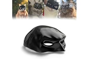 GENERIC BatCat Mask Cosplay, Bat Style Cat Mask, Pet Costume Accessory, Fun and Adorable Superhero cosplay mask for Cats, Black CatBat Cosplay Halloween Mask Hat for Cats, cat Apparel (Large 5.1" L x 3.5" W)