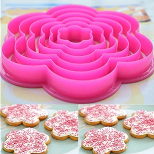 6 Pcs/set of Flower Shape Cake Cookie Biscuit Cutter Stamp Mold Fondant Decorating