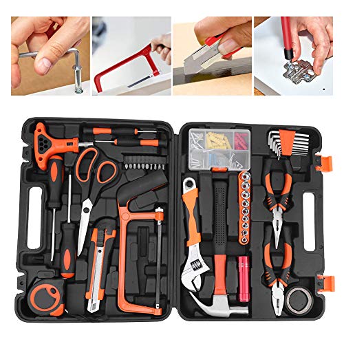 Cikonielf Werkzeugkoffer, 45-teilig, mit magnetischer Version für tägliche Arbeiten, 6,5 x 26 x 35 cm – Bild 3
