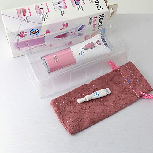 Hair Removal Device, Sdoo KEMEI mini Electric Epilator Lady Armpit Hair Shaver Travel Bikini Hair Removal (Pink) - Thumbnail 2