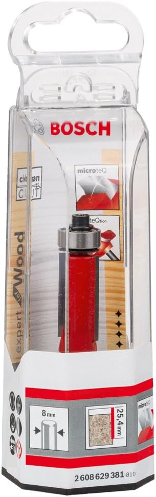 Bosch 2608629381 Tungsten Carbide Roman Ogee Bit, 0 V, Silver/Red, 8 x 12.7 x 71.5 mm - Image 3