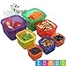 Portion Control Containers 7 Pieces Multi-Colored with BONUS GUIDE Planner & Recipes eBook - Comparable to 21 Day Fix - Diet & Weight Loss - Premium Quality