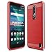 Sucnakp for Nokia 3.1 Plus Case(US Version) TPU Shock Absorption Cell Phone Cases Technology Raised Bezels Protective Cover for Nokia 3.1+ Case（Red）