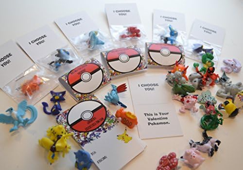 "I Choose You" Pokemon Valentine's Exchange Set - 24 Cards &amp; Figures