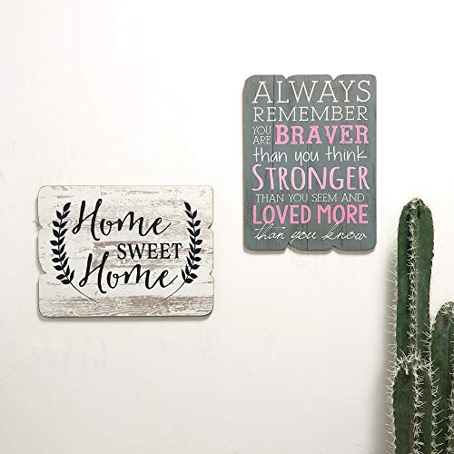 MODE HOME 11.81"X15.75" Decorative Wooden Wall Signs Vintage Wooden Wall Plaque Signs With Quotes Sayings (ALWAYS REMEMBER)