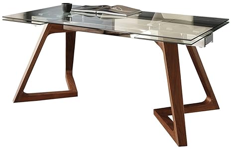 Tavolo Allungabile In Cristallo Grigna 180 X 100 Cm 260