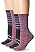 High Ridge Gear Women's High Ridge Gear Hiker Sock 2 Pack, Charcoal Orchid Stripe/Wild Rose, 4-10