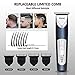 Beard and Hair Trimmer, Hizek Hair Clippers Professional Haircut Kit,Cordless Men's Trimmer with 3 Adjustable Speeds, LED Display, Precision Blade,Travel Bag and 4 Guide Combs For Family Use