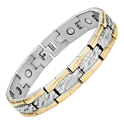 Titanium magnetic therapy bracelet for arthritis pain r…