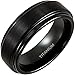 EZreal Will Queen 6mm Black Titanium Ring Matte Finish Comfort Fit Wedding Bands for Men Women Anniversay Bands