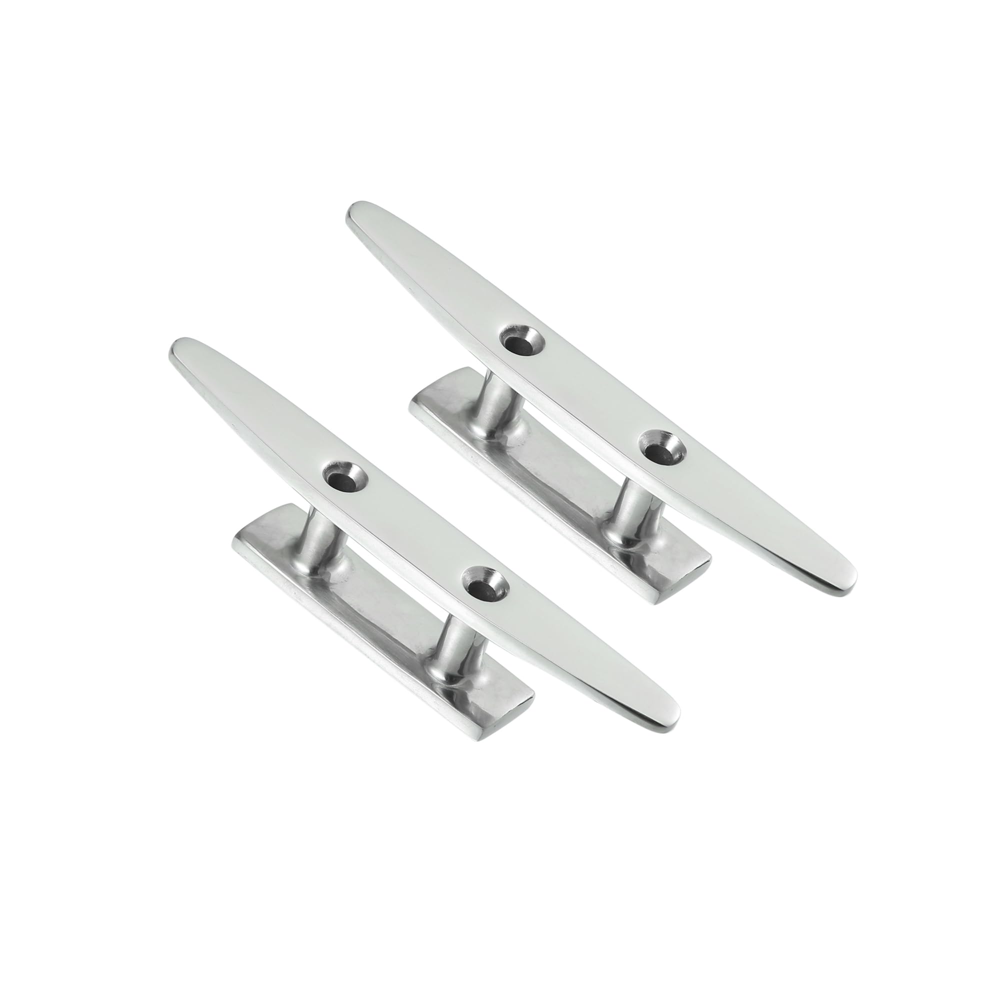 Motoforti 2pcs 5" Stainless Steel Flagpole Cleat Hook Boat Deck Rope Cleats Long-lasting