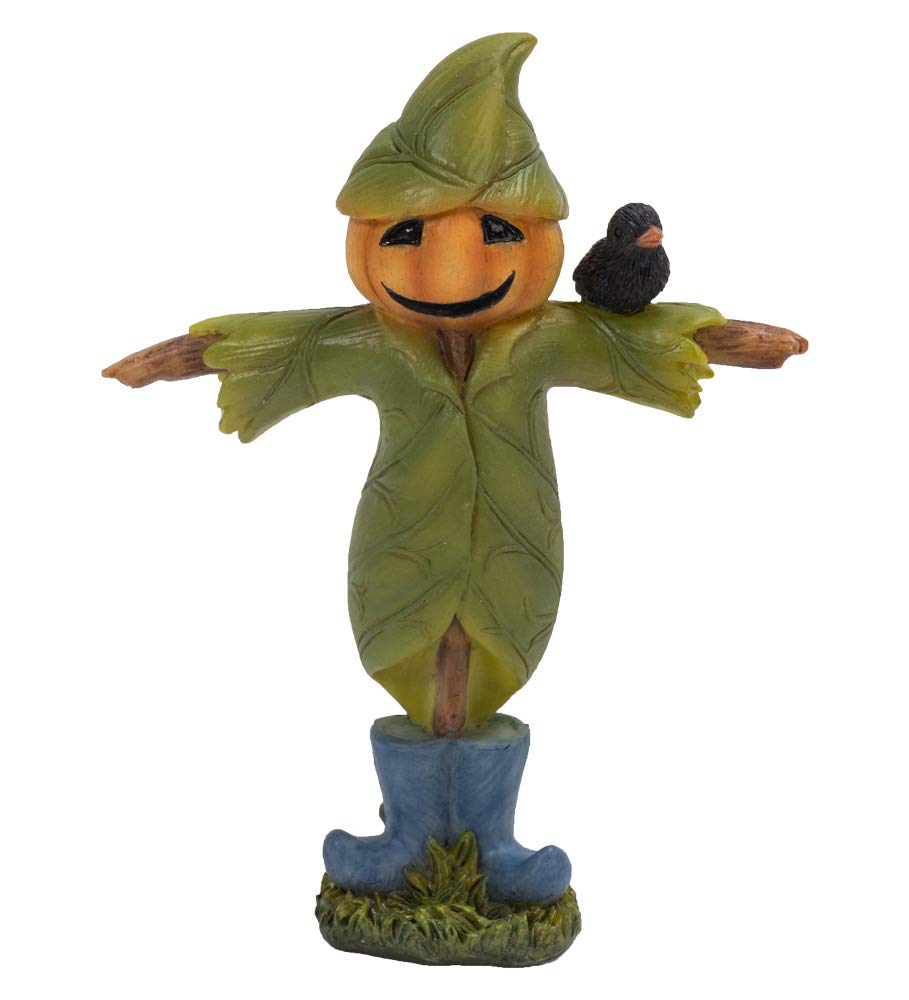 Miniature World Leaf Scarecrow Fairy Garden Decoration (MW03-045)
