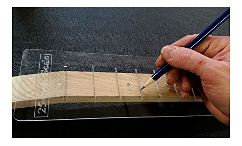 25-inch Fretting Scale Marking Template for Guitars & Cigar Box Guitars 42-01-01