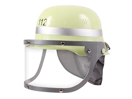 Alsino Feuerwehrhelm für Kinder Erwachsene Helm Spielzeug-Helm Kunststoff klappbares Visier 183