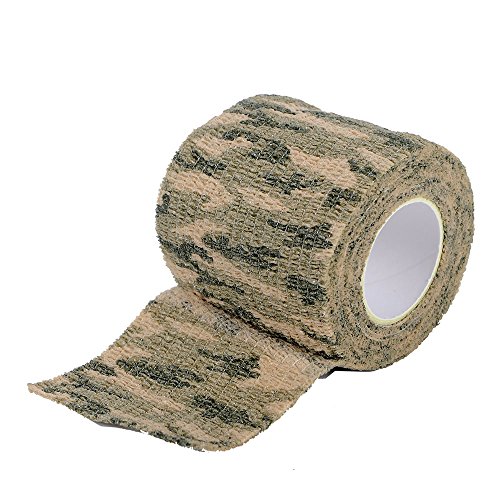 AIRSSON 5 Roll Camouflage Tape Cling Scope Wrap Military Camo Stretch