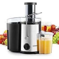 CHULUX Juicer Machine, Centrifugal Juice Extractor Maker with Recipe Book, Wide Mouth Juicing Machine, High Juice Yield, BPA-