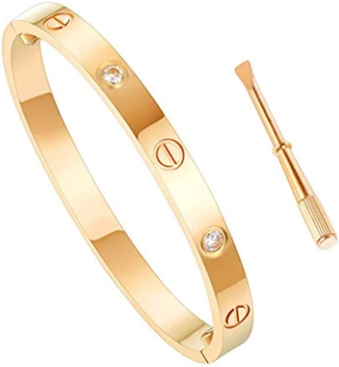 Zachary Titanium Steel Love Bracelet with Screwdriver Can Wear in Shower