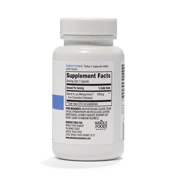 365 BY WHOLE FOODS MARKET, VITAMIN K2, VEGAN, 30 COUNT