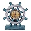 Nautical Wheel Boat Steering with Roman Numeral Time Clock Rudder Desk Clock Decor Crafts Nautical Home Decoration… 510DZiXPAeL. SS100